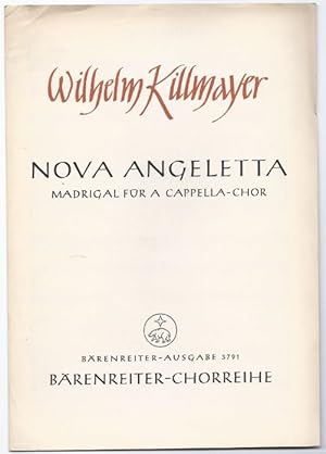 Bild des Verkufers fr Nova Angeletta (1950). Madrigal fr a cappella-Chor. Brenreiter-Chorreihe (= Brenreiter-Ausgabe 3791). zum Verkauf von Antiquariat Bcherstapel