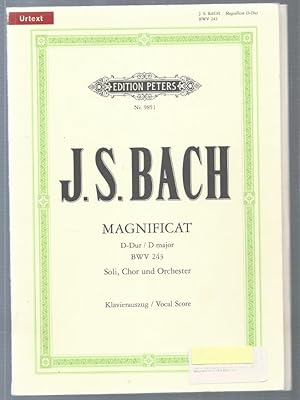 Bild des Verkufers fr Magnificat D-Dur fr Soli, Chor und Orchester (BWV 243). Zweite Fassung in D-Dur (= Edition Peters, Nr. 9851). Klavierauszug / Vocal Score. zum Verkauf von Antiquariat Bcherstapel