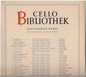 Bild des Verkufers fr Sonate d-Moll fr Violoncello und Piano (= Cello-Bibliothek 6). zum Verkauf von Antiquariat Bcherstapel