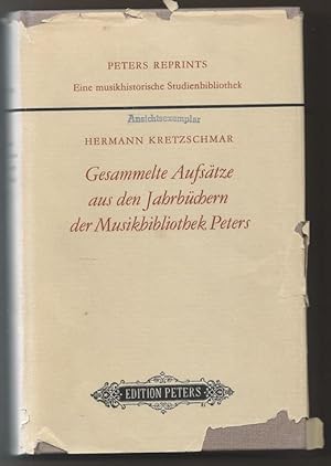 Imagen del vendedor de Gesammelte Aufstze aus den Jahrbchern der Musikbibliothek Peters (= Gesammelte Aufstze ber Musik und Anderes. II). Peters Reprints. a la venta por Antiquariat Bcherstapel