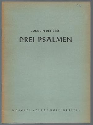 Bild des Verkufers fr Drei Psalmen zu 4 Stimmen fr gemischten Chor, Frauenchor und Mnnerchor (= Das Chorwerk, hrsg. v. Friedrich Blume, Heft 33). zum Verkauf von Antiquariat Bcherstapel