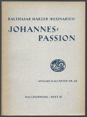 Bild des Verkufers fr Summa Passionis secundum Johannem zu 4 Stimmen (= Ausgabe Kallmeyer Nr. 66. Das Chorwerk, Heft 47). zum Verkauf von Antiquariat Bcherstapel