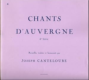 Image du vendeur pour Chants d'Auvergne. 4e Serie (= HE 30377 - 30382). mis en vente par Antiquariat Bcherstapel