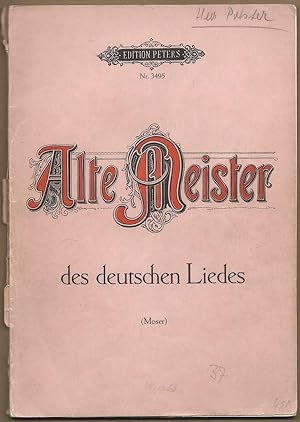 Bild des Verkufers fr 46 Gesnge des 17. und 18. Jahrhunderts (= Alte Meister des deutschen Liedes. Edition Peters, Nr. 3495). zum Verkauf von Antiquariat Bcherstapel