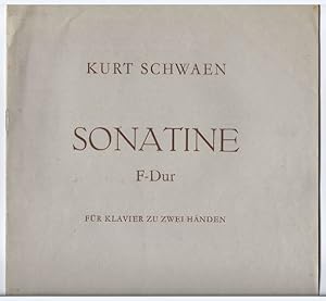 Bild des Verkufers fr Sonatine F-Dur (1952) fr Klavier zu zwei Hnden (= Collection Litolff, Nr. 5087). zum Verkauf von Antiquariat Bcherstapel