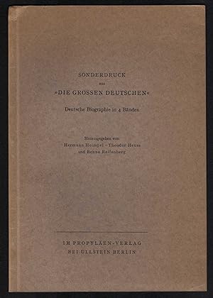 Bild des Verkufers fr Johannes Brahms 1833-1897 (Sonderdruck aus: "Die grossen Deutschen". Deutsche Biographie in 4 Bnden). zum Verkauf von Antiquariat Bcherstapel
