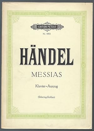 Image du vendeur pour Der Messias. Oratorium / The Messiah. An Oratorio [HWV 56] (= Edition Peters, Nr. 4501). Klavierauszug. mis en vente par Antiquariat Bcherstapel