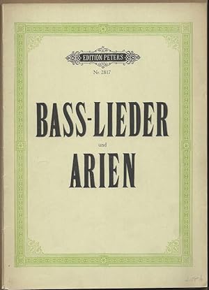 Immagine del venditore per Basslieder und Arien fr eine Singstimme mit Klavierbegleitung (= Edition Peters, Nr. 2817). venduto da Antiquariat Bcherstapel