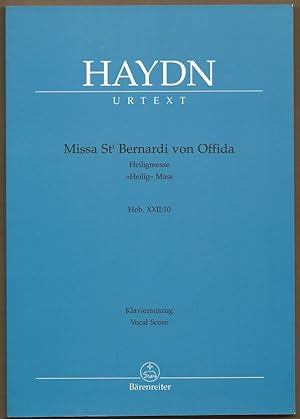 Seller image for Missa Sti Bernardi von Offida (Heiligmesse / "Heilig" mass), Hob. XXII:10 (= Brenreiter 4651a). Klavierauszug nach dem Urtext der Joseph Haydn-Gesamtausgabe. for sale by Antiquariat Bcherstapel