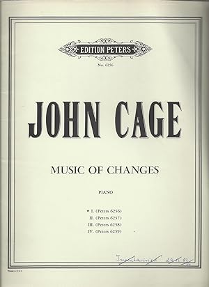 Seller image for Music of Changes, I. For Piano solo (= Edition Peters, Nr. 6256). for sale by Antiquariat Bcherstapel