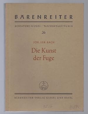Immagine del venditore per Die Kunst der Fuge (= Brenreiter Taschenpartituren 26). venduto da Antiquariat Bcherstapel