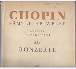 Bild des Verkufers fr XIV Konzerte (= Fryderyk Chopin smtliche Werke. PWM 3066). Klavierauszug. zum Verkauf von Antiquariat Bcherstapel