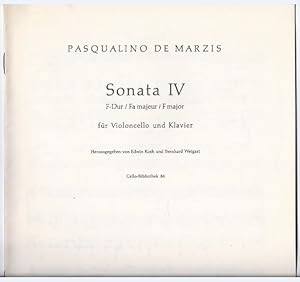 Bild des Verkufers fr Sonata IV F-Dur / Fa majeur / F major fr Violoncello und Klavier (= Cello-Bibliothek 86). zum Verkauf von Antiquariat Bcherstapel