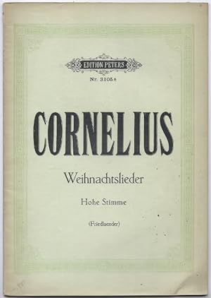 Imagen del vendedor de Weihnachtslieder fr eine Singstimme mit Pianofortebegleitung (= Edition Peters, Nr. 3105a). Hohe Stimme. a la venta por Antiquariat Bcherstapel