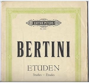 Image du vendeur pour Etden / Studies / Etudes. 25 leichte Etden von Henri Bertini, Op. 100 (= Edition Peters, Nr. 181b). mis en vente par Antiquariat Bcherstapel