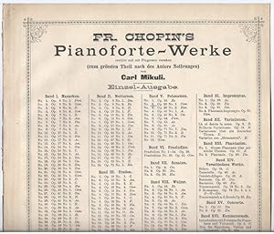 Seller image for Polonaise Op. 26 No. 1 (= Fr. Chopin'039s Pianoforte-Werke revidirt und mit Fingersatz versehen (zum grssten Teil nach des Autors Notirungen) von Carl Mikuli. Einzel-Ausgabe, Band V, No. 2). for sale by Antiquariat Bcherstapel