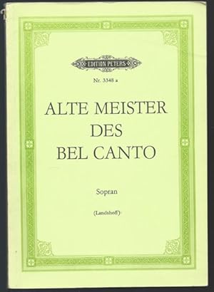 Bild des Verkufers fr Alte Meister des Bel Canto, Band 1 (= Edition Peters, Nr. 3348a). Klavierauszug. zum Verkauf von Antiquariat Bcherstapel