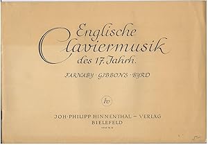 Bild des Verkufers fr Englische Claviermusik des 17. Jahrh. (= 1946 Nr. 15). zum Verkauf von Antiquariat Bcherstapel