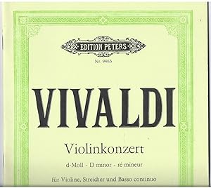 Image du vendeur pour Violinkonzert d-Moll / Concerto d-Moll fr Violine, Streicher und Basso continuo RV 237 (= Edition Peters, Nr. 9463). Partitur. mis en vente par Antiquariat Bcherstapel