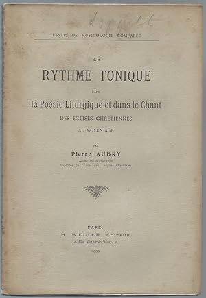 Bild des Verkufers fr Le rythme tonique dans la poesie liturgique et dans le chant des eglises chretiennes au moyen age (= Essais de musicologie comparee). zum Verkauf von Antiquariat Bcherstapel