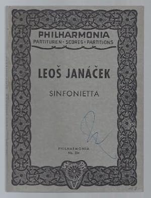 Bild des Verkufers fr Sinfonietta (1926) (= Philharmonia Taschenpartituren, No. 224). zum Verkauf von Antiquariat Bcherstapel