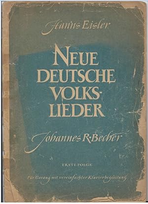 Seller image for Neue deutsche Volkslieder fr Gesang mit vereinfachter Klavierbegleitung (Johannes R. Becher). Erste Folge. for sale by Antiquariat Bcherstapel