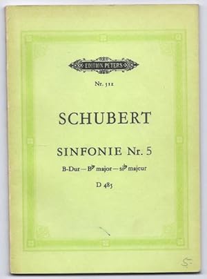 Seller image for Sinfonie Nr. 5 B-Dur (D 485) (= Edition Peters, Nr. 512). Taschenpartitur. for sale by Antiquariat Bcherstapel