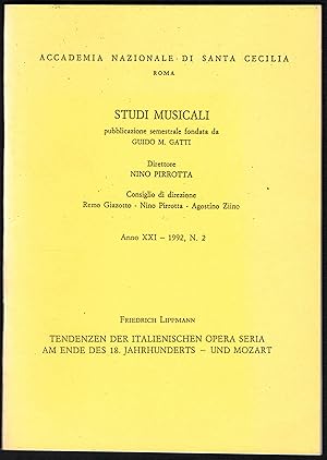 Seller image for Tendenzen der italienischen Opera Seria am Ende des 18. Jahrhunderts - und Mozart (= Sonderdruck aus: Studi Musicali, Anno XXI, Nr. 2). for sale by Antiquariat Bcherstapel
