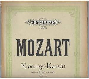 Bild des Verkufers fr Krnungskonzert D-Dur (KV 537) / Konzert fr Klavier und Orchester (= Edition Peters, Nr. 2897f). Ausgabe fr zwei Klaviere. zum Verkauf von Antiquariat Bcherstapel