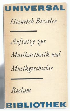 Bild des Verkufers fr Aufstze zur Musiksthetik und Musikgeschichte (= Reclams Universal-Bibliothek 740). zum Verkauf von Antiquariat Bcherstapel