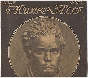 Bild des Verkufers fr Musik fr alle. Jahrgang V, Heft 6: Beethoven-Heft. zum Verkauf von Antiquariat Bcherstapel