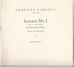 Imagen del vendedor de Sonate Nr. 2 A-Dur fr Violoncello und Piano (= Cello-Bibliothek 77). a la venta por Antiquariat Bcherstapel