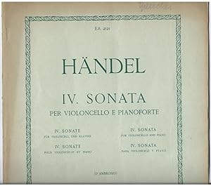 Immagine del venditore per IV. Sonata per Violoncello e Pianoforte (dall'039 originale per violino e basso) (= Edition Ricordi, Nr. 2121). venduto da Antiquariat Bcherstapel