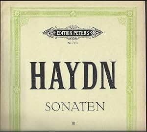 Imagen del vendedor de Sonaten fr Klavier zu zwei Hnden, Band III (= Edition Peters, Nr. 713c). a la venta por Antiquariat Bcherstapel