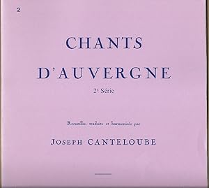 Image du vendeur pour Chants d'Auvergne. 2e Serie (= HE 28797). mis en vente par Antiquariat Bcherstapel