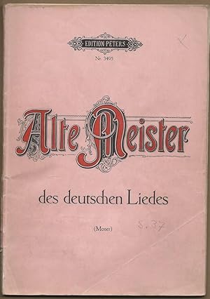 Bild des Verkufers fr 46 Gesnge des 17. und 18. Jahrhunderts (= Alte Meister des deutschen Liedes. Edition Peters, Nr. 3495). zum Verkauf von Antiquariat Bcherstapel