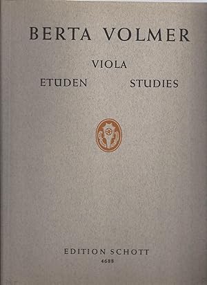 Bild des Verkufers fr Viola Etden, ausgewhlt und herausgegeben von Berta Volmer (= Edition Schott, Nr. 4688). zum Verkauf von Antiquariat Bcherstapel