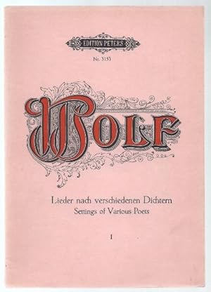 Bild des Verkufers fr Lieder nach verschiedenen Dichtern fr eine Singstimme und Klavier, Band I (= Edition Peters, Nr. 3153). zum Verkauf von Antiquariat Bcherstapel