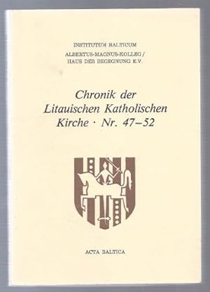 Bild des Verkufers fr Chronik der Litauischen Katholischen Kirche (= Acta Baltica, Nr. 47-52). zum Verkauf von Antiquariat Bcherstapel