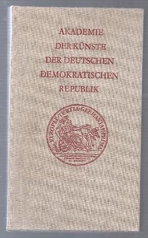 Bild des Verkufers fr Akademie der Knste der Deutschen Demokratischen Republik. Handbuch 1982-1986. zum Verkauf von Antiquariat Bcherstapel