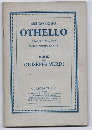 Imagen del vendedor de Othello. Oper in vier Akten [Textbuch]. a la venta por Antiquariat Bcherstapel