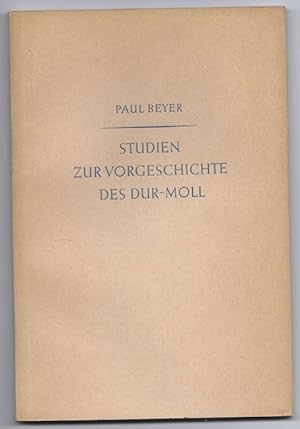 Bild des Verkufers fr Studien zur Vorgeschichte des Dur-moll (= Musikwissenschaftliche Arbeiten, Nr. 12). zum Verkauf von Antiquariat Bcherstapel