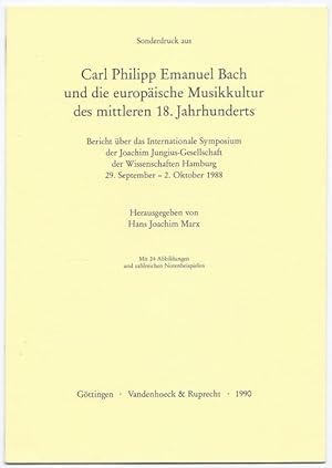 Seller image for Carl Philipp Emanuel Bachs Hamburger Passionsmusiken und ihr gattungsgeschichtlicher Kontext. for sale by Antiquariat Bcherstapel