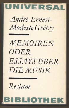 Bild des Verkufers fr Memoiren oder Essays ber die Musik (= Reclams Universal-Bibliothek, Band 514). zum Verkauf von Antiquariat Bcherstapel
