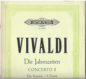 Bild des Verkufers fr Concerto II. Der Sommer / L' Estate [RV 315] (= Die Jahreszeiten (Le stagioni). Vier Konzerte fr Violine und Streichorchester. Op. VIII Nr. 1-4. Edition Peters, Nr. 9056b). Partitur. zum Verkauf von Antiquariat Bcherstapel