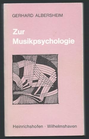 Bild des Verkufers fr Zur Musikpsychologie (= Taschenbcher zur Musikwissenschaft, Nr. 33). zum Verkauf von Antiquariat Bcherstapel