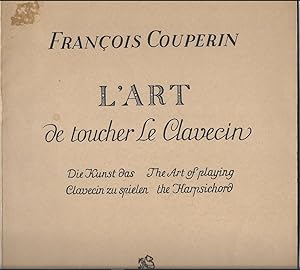 Seller image for L'art de toucher le clavecin / Die Kunst das Clavecin zu spielen / The art of playing the harpsichord (= Edition Breitkopf, Nr. 5560). for sale by Antiquariat Bcherstapel