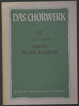 Imagen del vendedor de Missa alles regrets zu 4 Stimmen (= Das Chorwerk, hrsg. v. Friedrich Blume u. Kurt Gudewill, Heft 55). a la venta por Antiquariat Bcherstapel