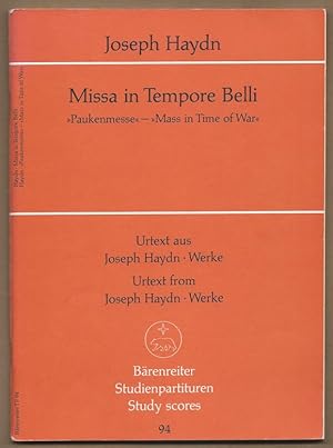 Bild des Verkufers fr Missa in Tempore Belli. Paukenmesse / Mass in Time of War. Urtext aus Joseph Haydn - Werke (= Brenreiter Studienpartituren 94). zum Verkauf von Antiquariat Bcherstapel