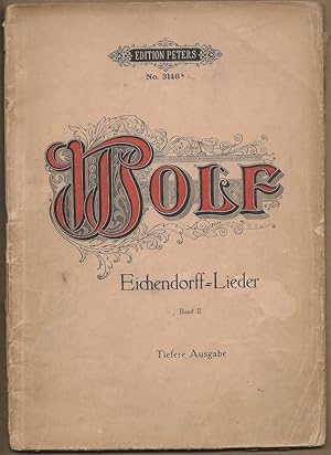 Bild des Verkufers fr Gedichte von J. von Eichendorff fr eine Singstimme und Klavier, Band II (= Edition Peters, No. 3148b). Ausgabe fr tiefe Stimme. zum Verkauf von Antiquariat Bcherstapel